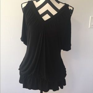 Black peek a boo top